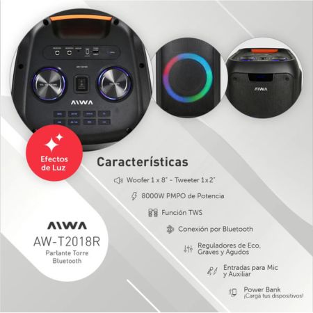PARLANTE TORRE AIWA BT 8000W AW-T2018R